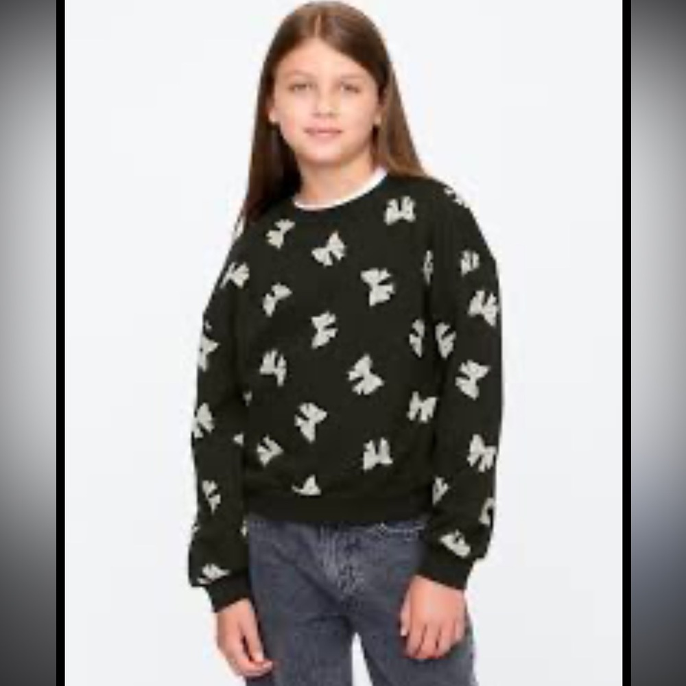 Gap kids vintage soft bow print sweatshirt